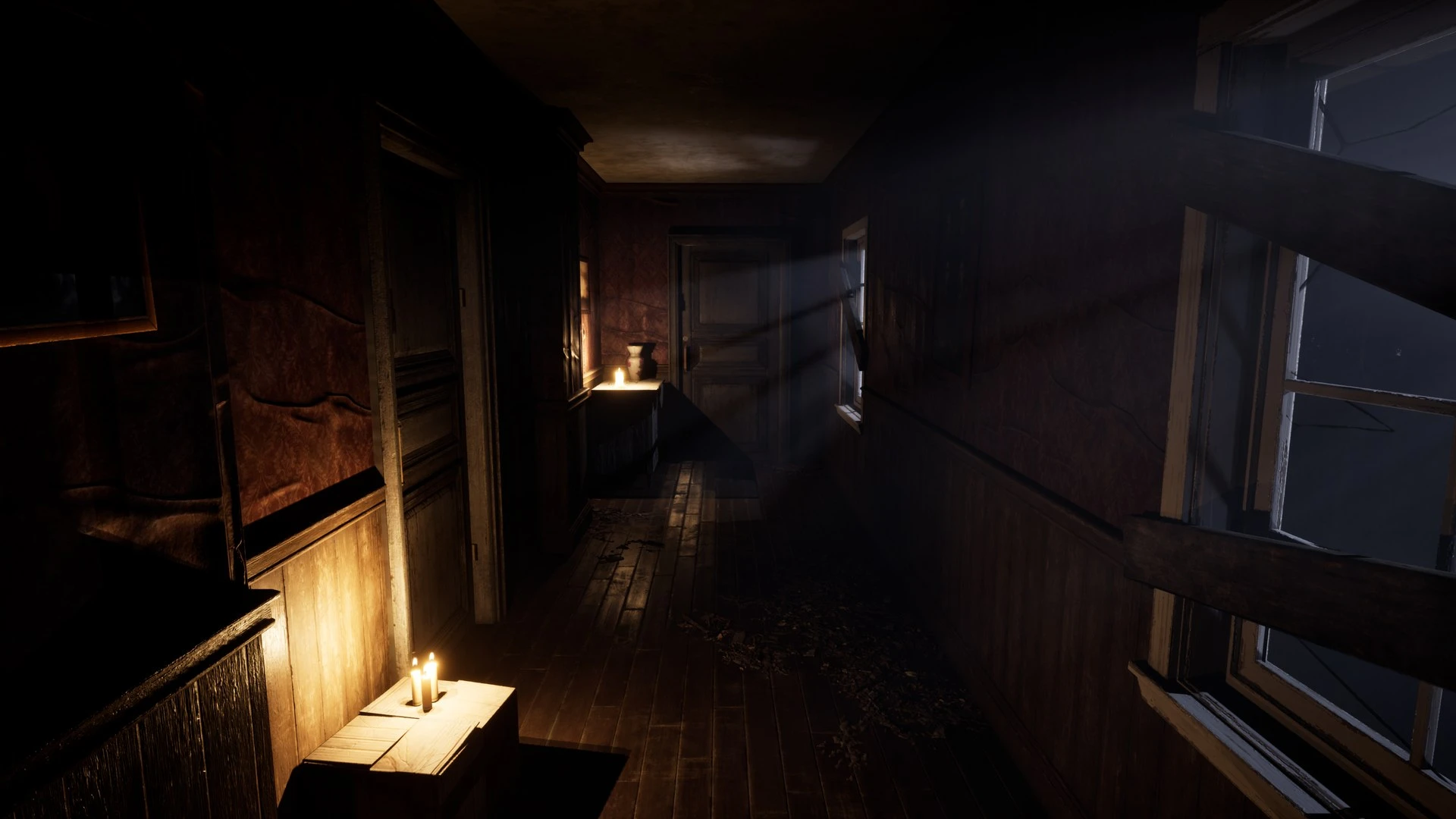 Candlelit hallway